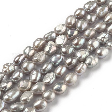 Brins de perles de culture d'eau douce naturelles PEAR-L033-31C-01-1
