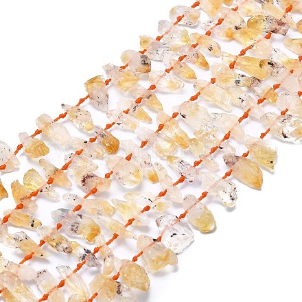 Chapelets de perles de citrine naturelle G-F715-071B-1