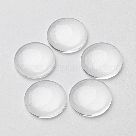 16 mm cupola chiare cabochons di vetro X-GGLA-G005-1