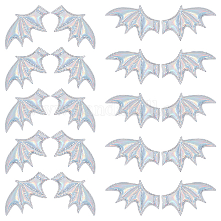 GORGECRAFT 2 Style 40PCS Leather Halloween Bat Wings DIY Crafts Bat Wing Spooky Bats Halloween Decorations for Hair Ornament & Costume Accessory (Linen) DIY-GF0005-62E-1