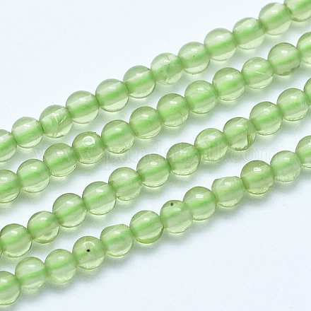Chapelets de perles en préhnite naturelle G-E483-07A-8mm-1