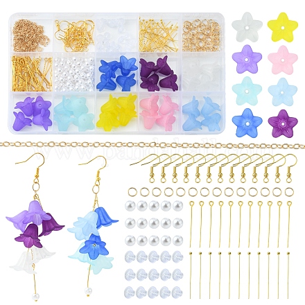 Набор для изготовления цветочных сережек своими руками DIY-FS0004-15-1