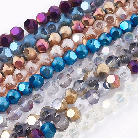 Chapelets de perles en verre électroplaqué LAMP-K029-03-1