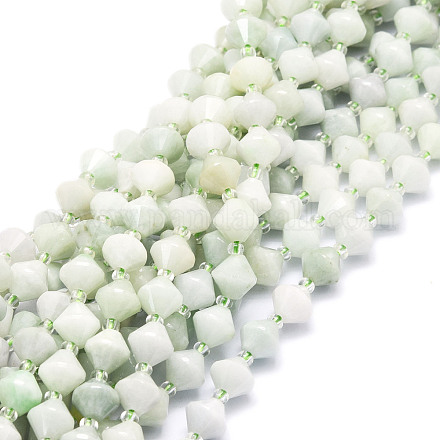 Brins de perles de jade myanmar naturel G-E569-C13-1