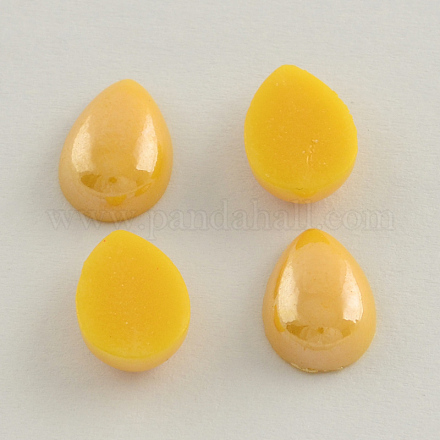 Pearlized Plated Opaque Glass Cabochons PORC-S778-6x10-14-1