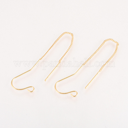 Brass Stud Earring Findings KK-Q735-363G-1