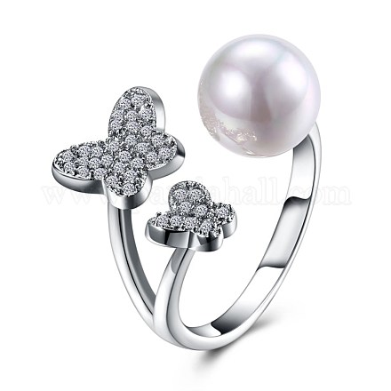 Модные женские латунные кольца для манжеты RJEW-BB27525-1-1
