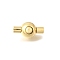 Brass Bayonet Clasps, Cadmium Free & Lead Free, Rack Plating, Round, Golden, 18x9.5x10.5mm, Hole: 2.8mm