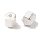 Brass Beads, Lead Free & Cadmium Free, Hexagon, 925 Sterling Silver Plated, 4x4.5x4mm, Hole: 1.2mm