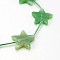 Natural Agate Beads Strands, Dyed,  Star, Green, 26x6mm, Hole: 1mm