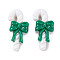 Christmas Decorations Theme Opaque Resin Decoden Cabochons, Candy Cane, 26.5x14x7.5mm