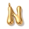Ion Plating(IP) 304 Stainless Steel Pendants, Balloon Letter Charm, Golden, Letter N, 24x16.5x6mm, Hole: 2mm