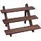 NBEADS 3-Tier Retail Earring Display Riser, Coffee Colour Earring Ring Holder Detachable Wood Retail Jewelry Card Display Stand with Groove for Crafts Jewelry Storage Display, 15.3x12.28x10.12