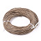 Spray Painted Cowhide Leather Cords, Camel, 1.5mm, about 100yards/bundle(300 feet/bundle)