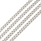 Anti-Tarnish Rhodium Plated 925 Sterling Silver Faceted Curb Chains, Soldered, Platinum, Link: 3x2x1mm