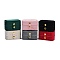 Mini Rectangle Velvet Ring Storage Boxes with Snap Buttons, Travel Portable Jewelry Case, for Rings, Earrings, Mixed Color, 8.4x5.15x5.3cm