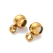 Ion Plating(IP) 202 Stainless Steel Beads, with Rubber Inside, Slider Beads, Rondelle, Golden, 6x4x3mm, Hole: 1.6mm, Rubber Hole: 0.8mm
