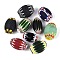 Handmade Millefiori Glass Barrel Beads, Chevron Beads, Large Hole Beads, Mixed Color, 52~58x32~46mm, Hole: 5~18mm