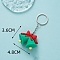 PVC Plastic Keychain, Christmas Theme, Christmas Bell, Pendant: 3.6x4.8cm