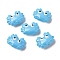 Transparent Glass Enamel Beads, Crab, Light Sky Blue, 15x21x8mm, Hole: 1.4mm