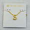 Brass Initial Pendant Necklaces for Women, Golden, Letter S, 15.75 inch(40cm)