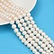 Natural Cultured Freshwater Pearl Beads Strands, Potato, Grade 3A++, Seashell Color, 9~10mm, Hole: 0.7mm, about 39~46pcs/strand, 13.98~15.43''(33.5~39.2cm)