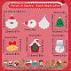 SUNNYCLUE 1 Box 32pcs 16 Styles Christmas Charms Bulk Snowman Charms Resin Snowman Tree Snowflake Reindeer Socks Holiday House Charm for Jewelry Making Charms Findings Necklace Earring Adults Craft RESI-SC0002-51-2