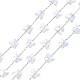 Chaînes de perles de papillon de verre CHS-N003-04-3