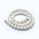 Brins de perles rondes en pierre de lave naturelle G-E508-04-6mm-2