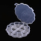 Caja de almacenamiento de plástico transparente con forma de girasol CON-YWC0003-01-5