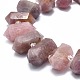 Fili di perline quarzo roso  naturale  G-F715-041-3