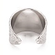 304 anillo de puño abierto de acero inoxidable RJEW-C025-27P-2