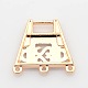 Filigree Trapezoid Plating Zinc Alloy Chandelier Components PALLOY-N0099-02RG-2