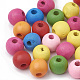 Round Natural Wood Beads WOOD-N001-A-37-LF-1