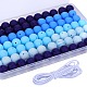 80Pcs 4 Style Round Silicone Focal Beads SIL-SZ0001-22B-1