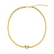 Halskette mit Schmetterlingsanhänger aus Edelstahl und kubanischen Gliederketten GO5113-5-1