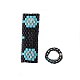 手作り日本産シードビーズ  日本の輸入の糸と  織機模様  チューブ  ブラック  27.5x9mm  穴：7mm SEED-P003-30-2