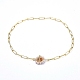 Brass Paperclip Chains Necklace & Bracelet Jewelry Sets SJEW-JS01098-3