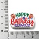Happy Birthday Food Grade Eco-Friendly Silicone Focal Beads SIL-H006-01A-3