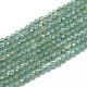 Perles vertes naturelles quartz fraise brins G-G823-18-3.5mm-1