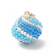 2 pièces 2 couleurs pendentifs de perles de rocaille japonaises miyuki faites à la main PALLOY-MZ00099-2