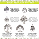SUNNYCLUE 1 Box 56Pcs 14 Styles Trees of Life Charms Tree of Life Charm Leaf Antique Silver Spring Flat Round Tibet Style Alloy Charm for Jewelry Making Charm Adult DIY Necklace Earrings Bracelet TIBEP-SC0002-30-2