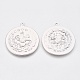 Colgantes monedas de latón KK-K230-20P-NF-1