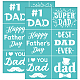OLYCRAFT 2Pcs Self-Adhesive Silk Screen Printing Stencil Father's Day Theme Silk Screen Stencil Best Dad Reusable Mesh Stencils Transfer for DIY T-Shirt Fabric Painting - 14x19.5cm DIY-WH0337-057-1