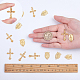 Pendentifs croix en alliage de style tibétain sunnyclue PALLOY-SC0002-52-6