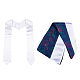 SUPERFINDINGS 178cm Long Graduation Honor Stole 12cm Wide Sublimation Blank Satin Graduation Stole with Classic Academic Dress Collar National Honor Society Stole for Graduation Ceremony AJEW-FH0003-25A-1