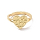 Латунное регулируемое кольцо в виде сердца на день святого валентина RJEW-P034-09G-2