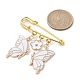 Butterfly & Flower Charm Alloy Enamel Brooches for Women JEWB-BR00144-02-3