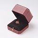 Caja de anillo de joyería de papel de tapa ligera OBOX-G012-01A-5