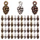 SUNNYCLUE 1 Box 90Pcs 3 Colors Thanksgiving Charms Pine Cone Charms Bulk Tiny Pinecone Fall Autumn Harvest Charm for Jewelry Making Charms DIY Earrings Bracelet Necklace Craft Christmas Party Decor FIND-SC0004-52-1